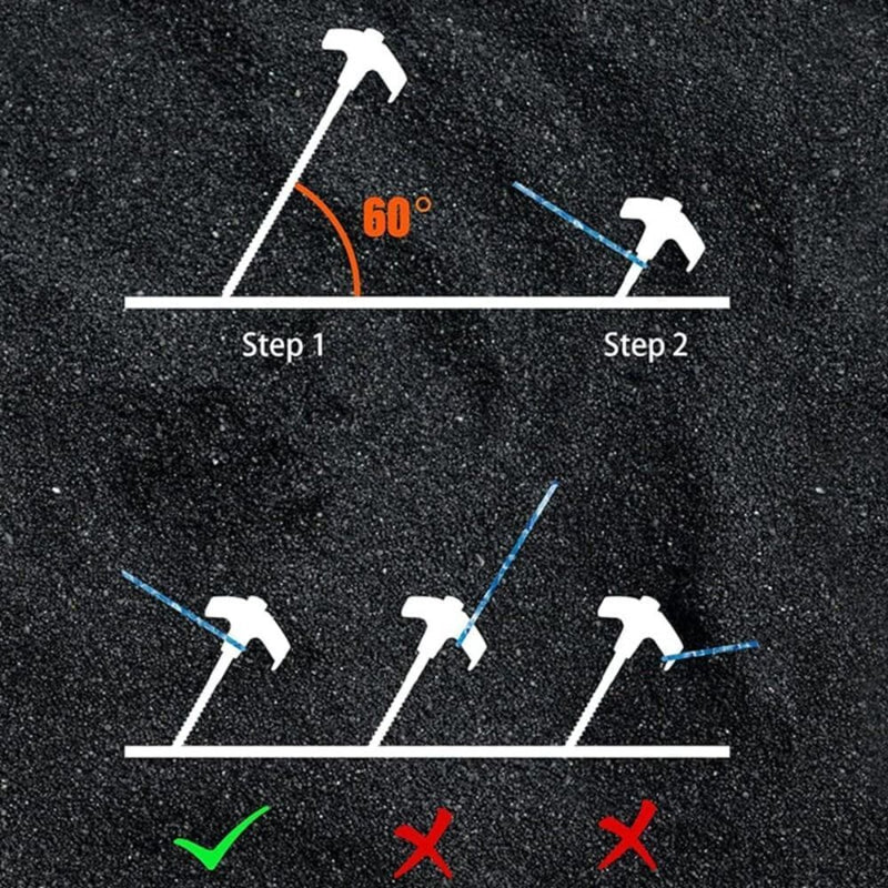 Heavy Duty Screw-In Tent Pegs